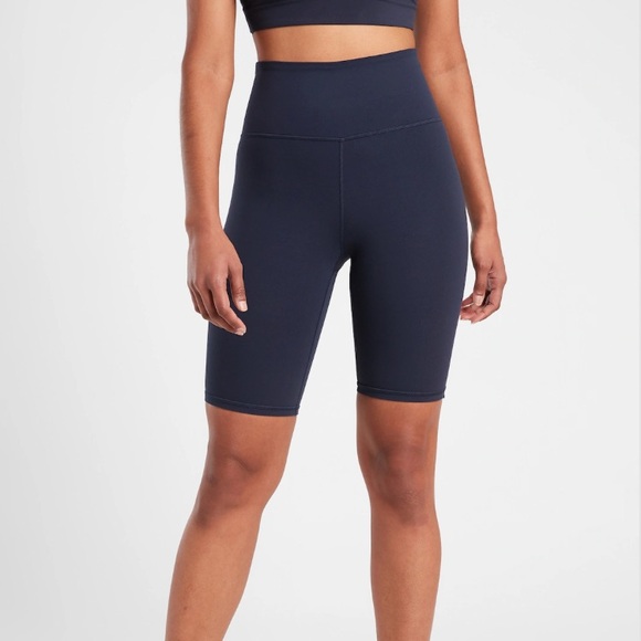 Athleta Elation Ultra High Rise Black Bike Shorts - Picture 1 of 7